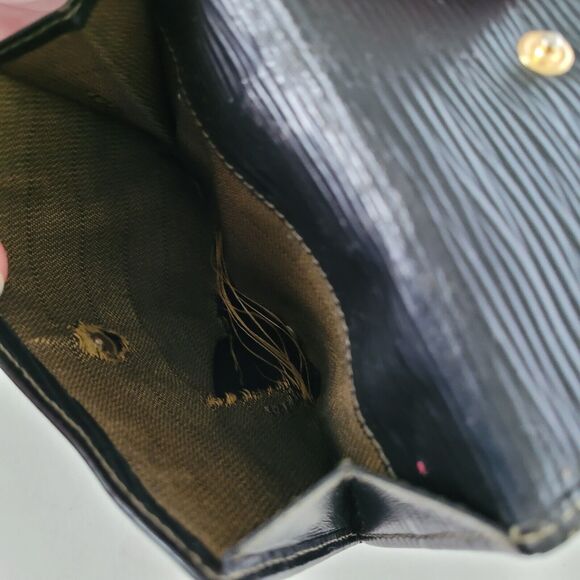 Fendi Vintage Pequin Wallet Canvas Leather Wallet Black Purse Bifold Compact - Picture 14 of 16